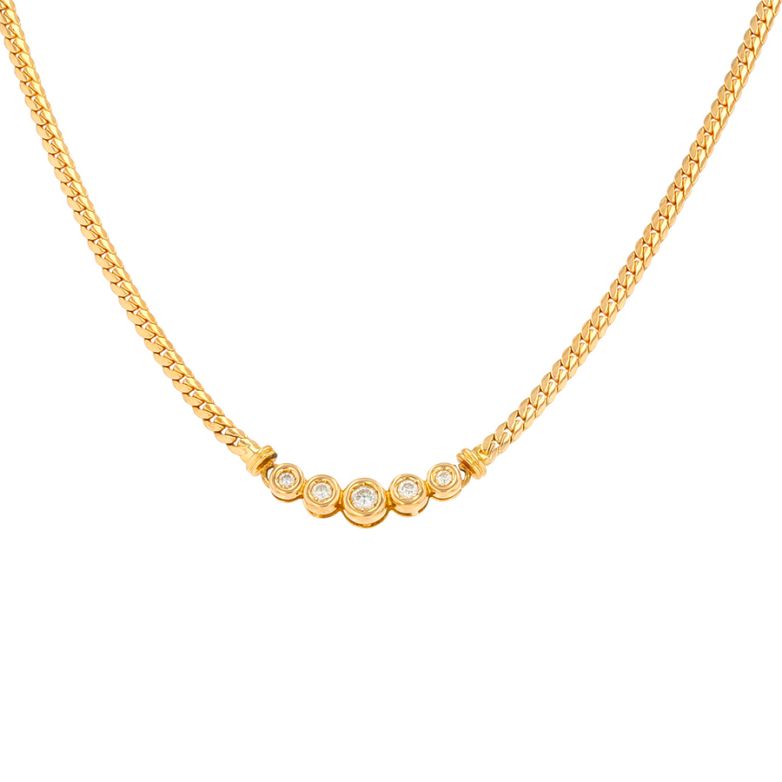 Collier diamants 0.30 carat or jaune 13.73g Comme neuf -  reconditionné disponible sur Gemme Les Bijoux